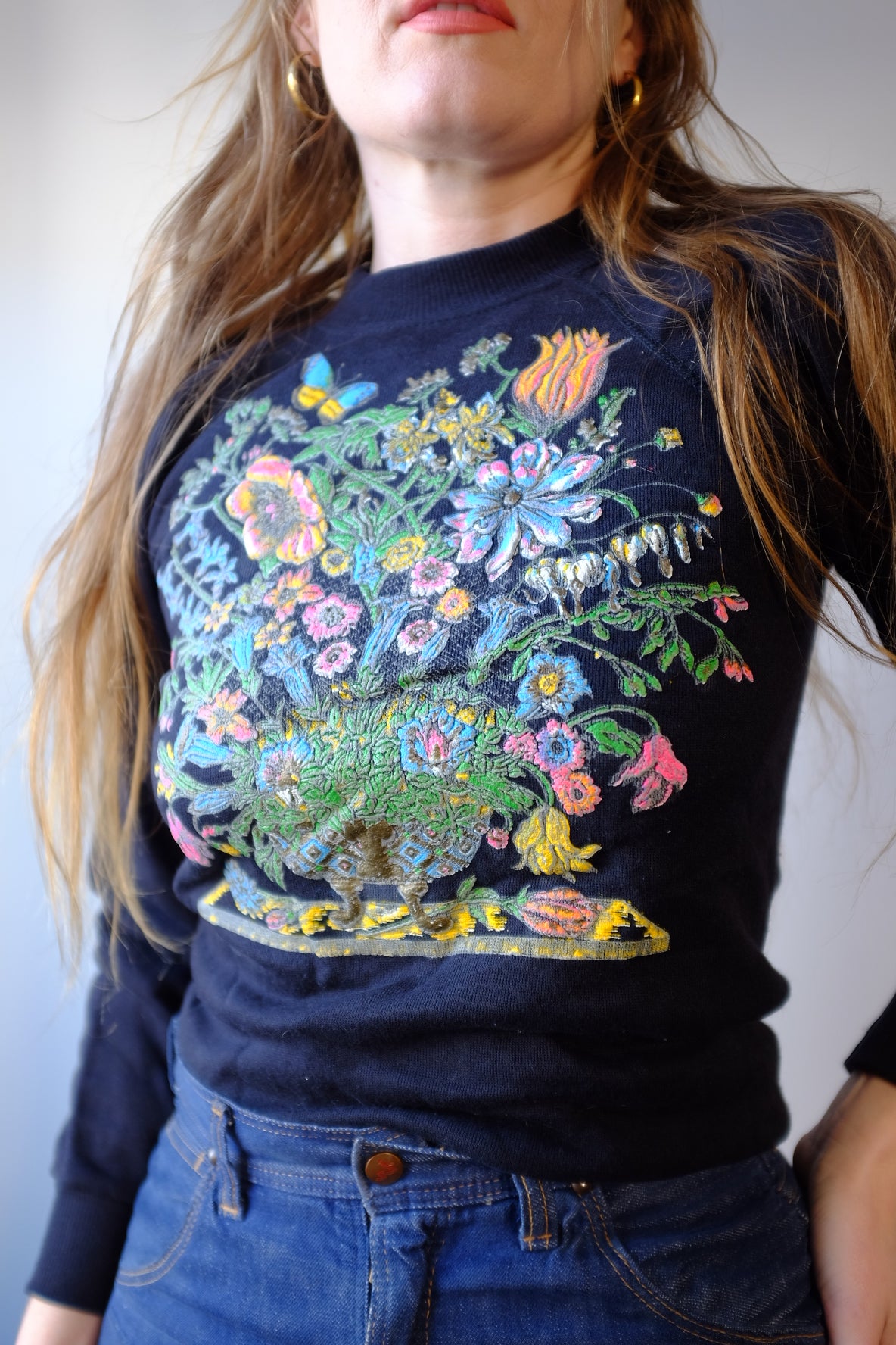 1970’s Floral Print Crewneck S