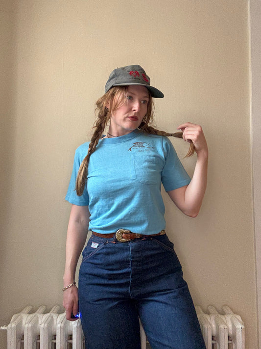 1970s Tackle Shop Fishing Pocket Tee S