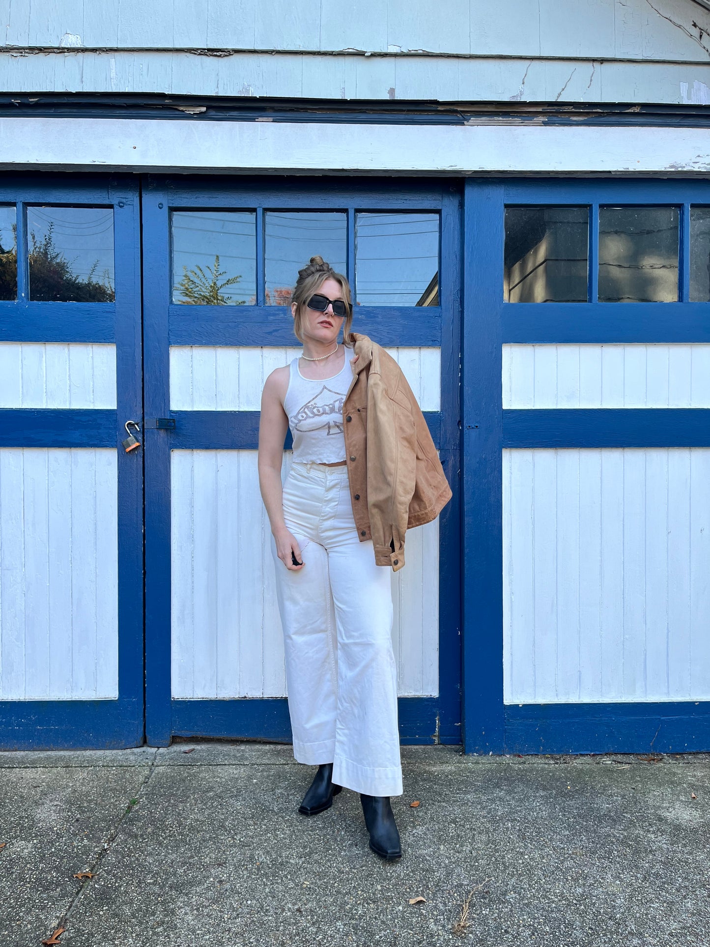 1990s Tan Leather Jacket