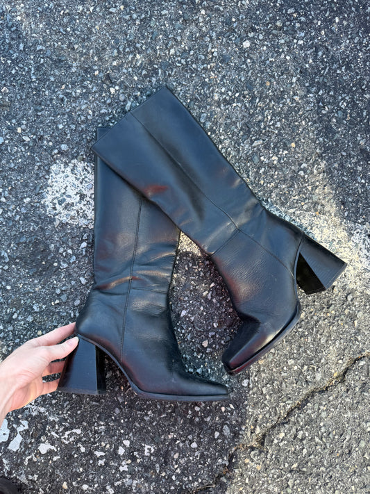 Black Leather Tall Boots Amazing!