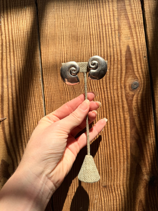 925 Silver Clip On Shell Earrings