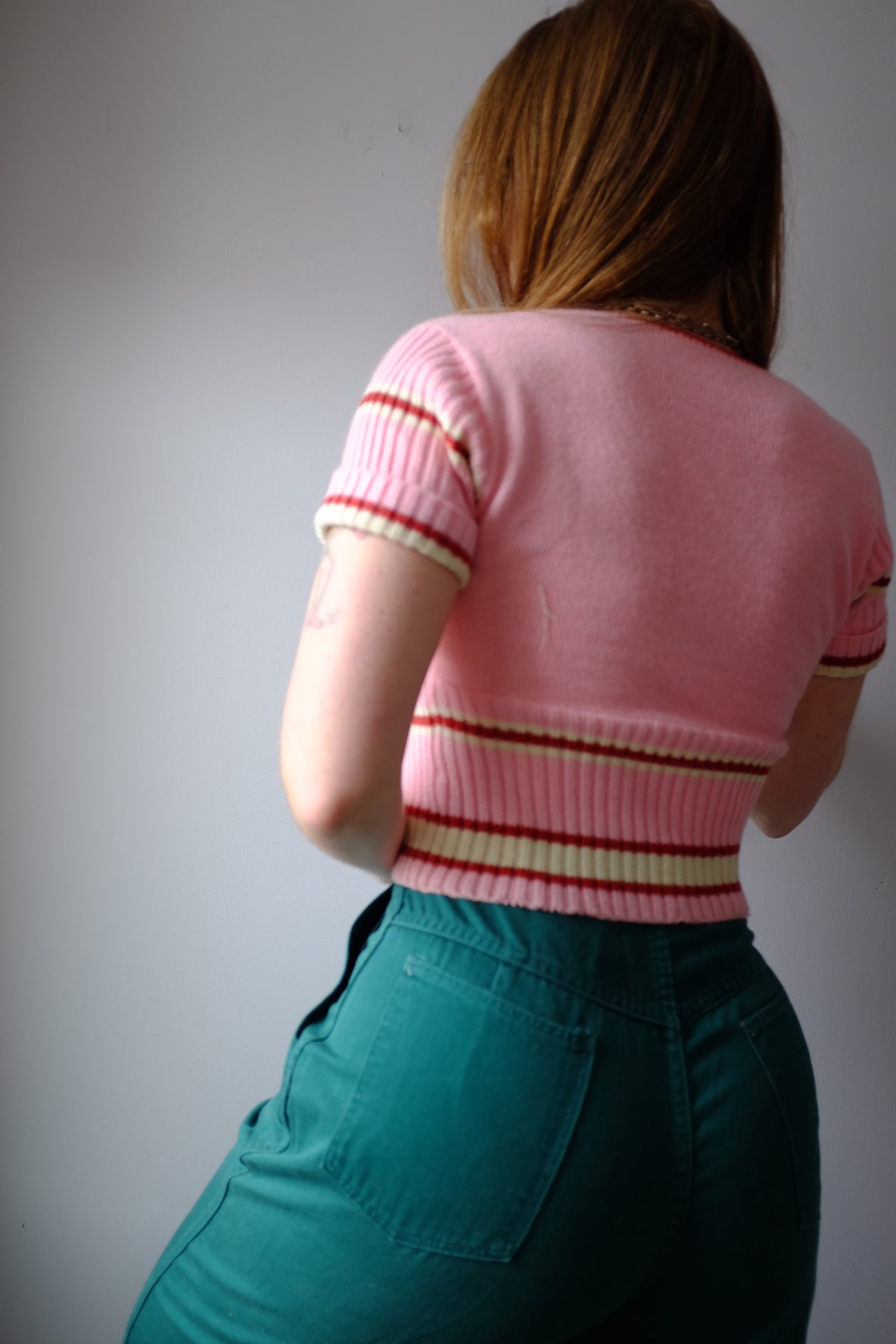 1970’s Pink Cropped Sweater S