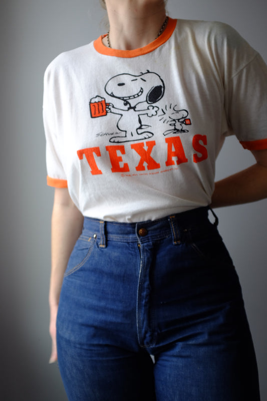 1980s Snoopy Texas Ringer