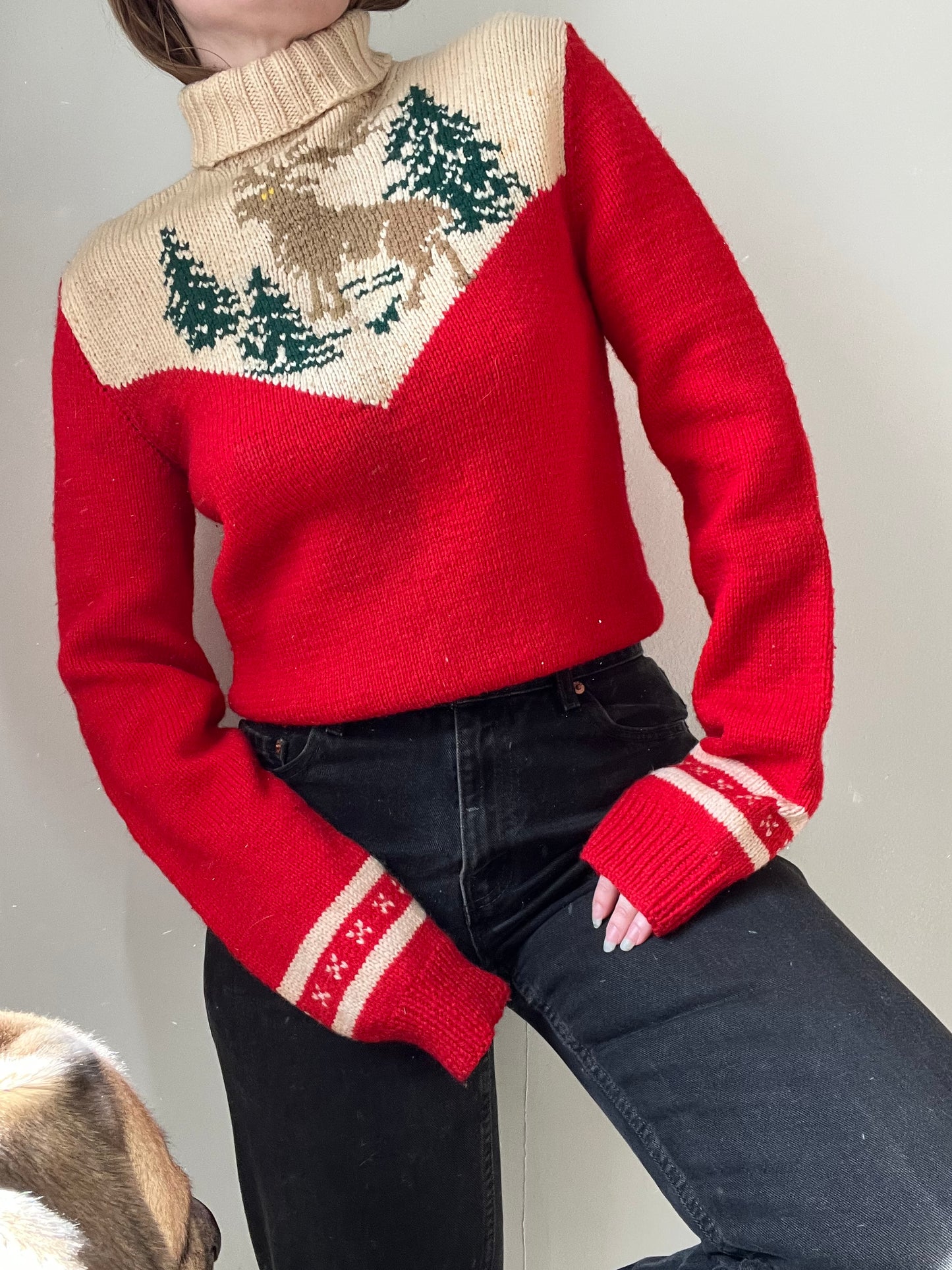 1940s Moose Sweater