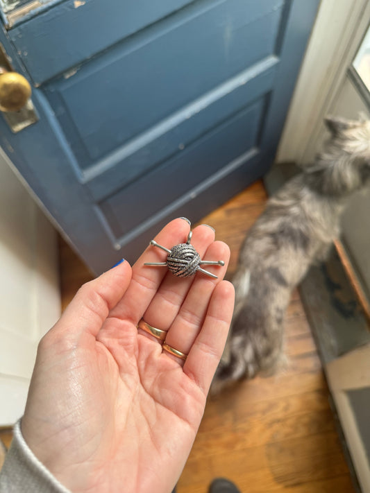 Vintage Knitting Pendant