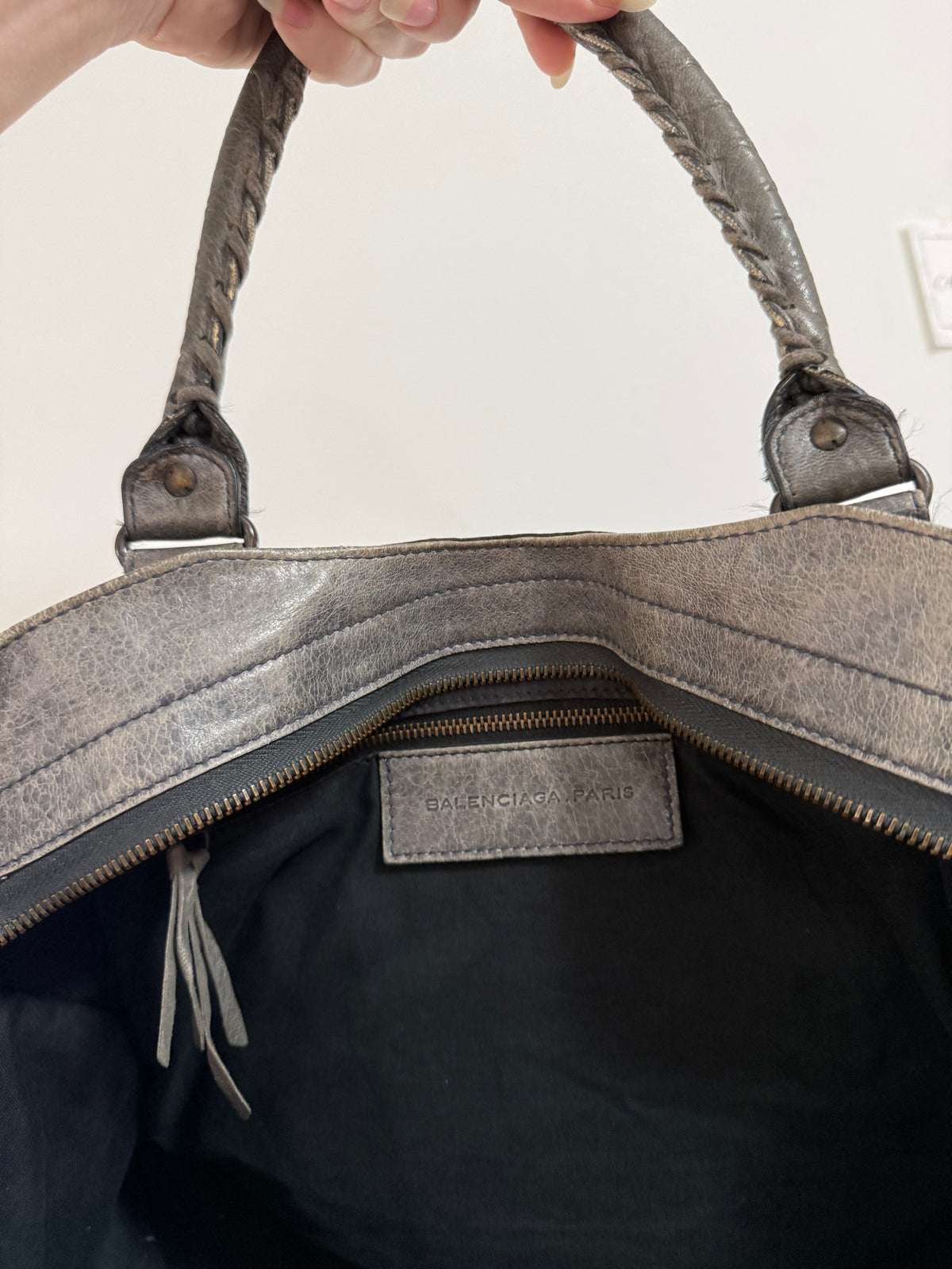 Vintage Dusty Blue Balenciaga City Bag
