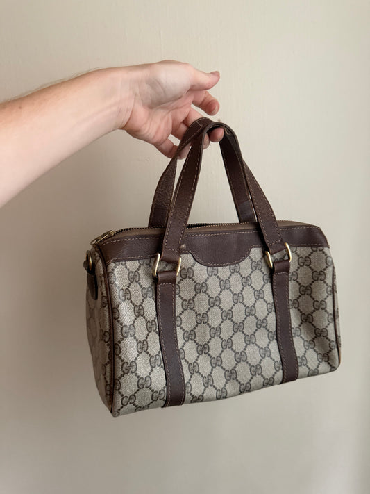 1970s/1980s Gucci GG Monogram Boston Bag