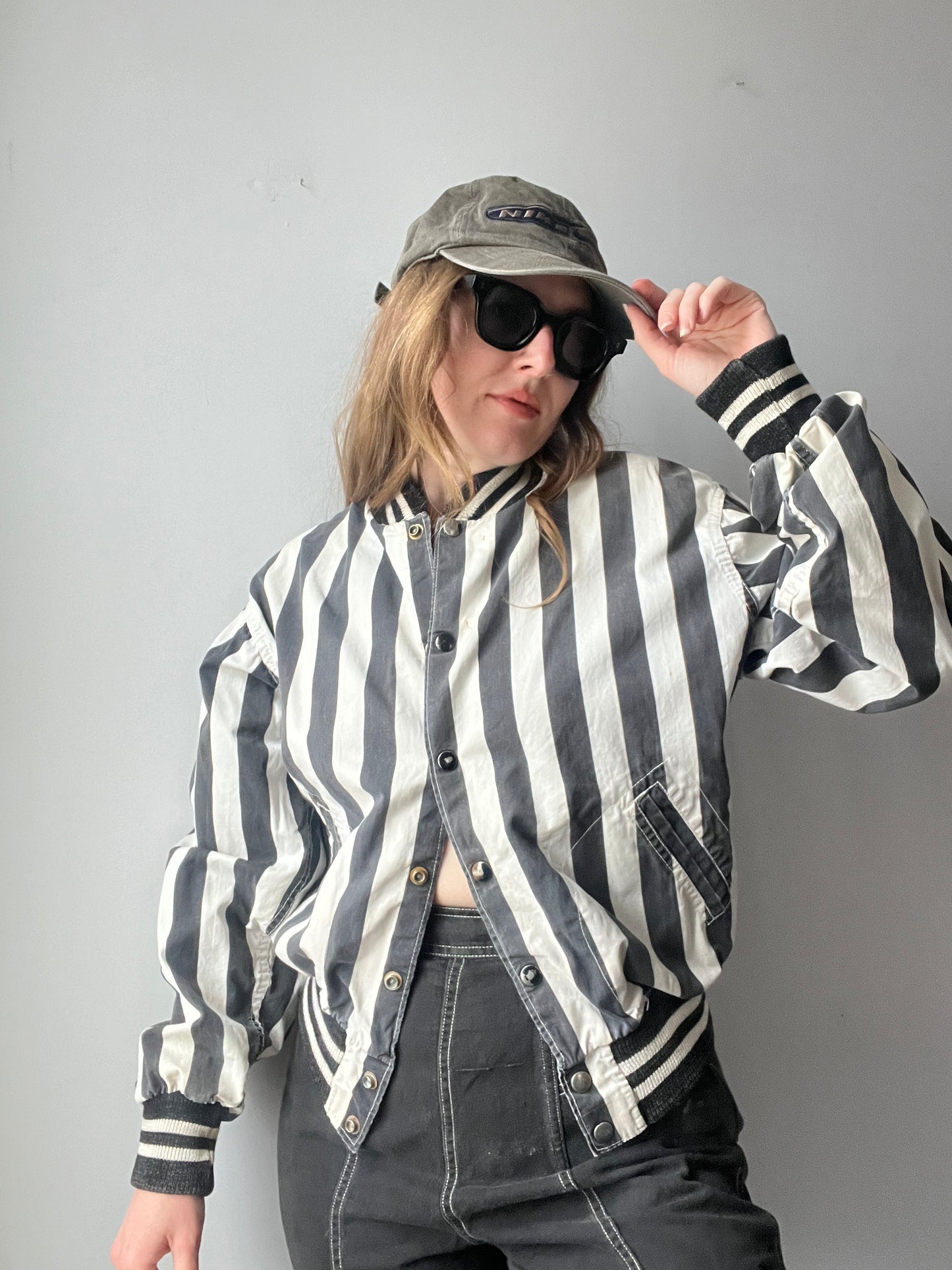 1950s Black and White Striped Referee Jacket