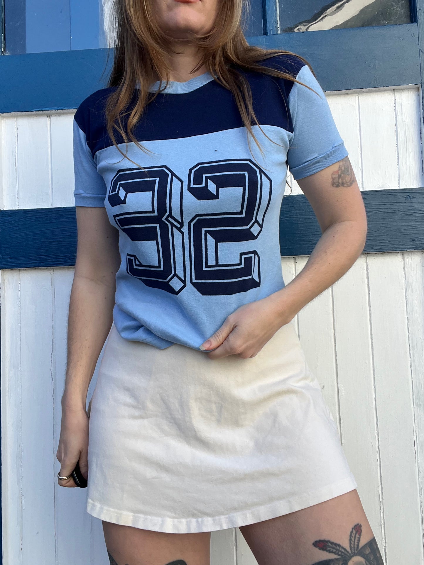 1980s 32 Blue Jersey M