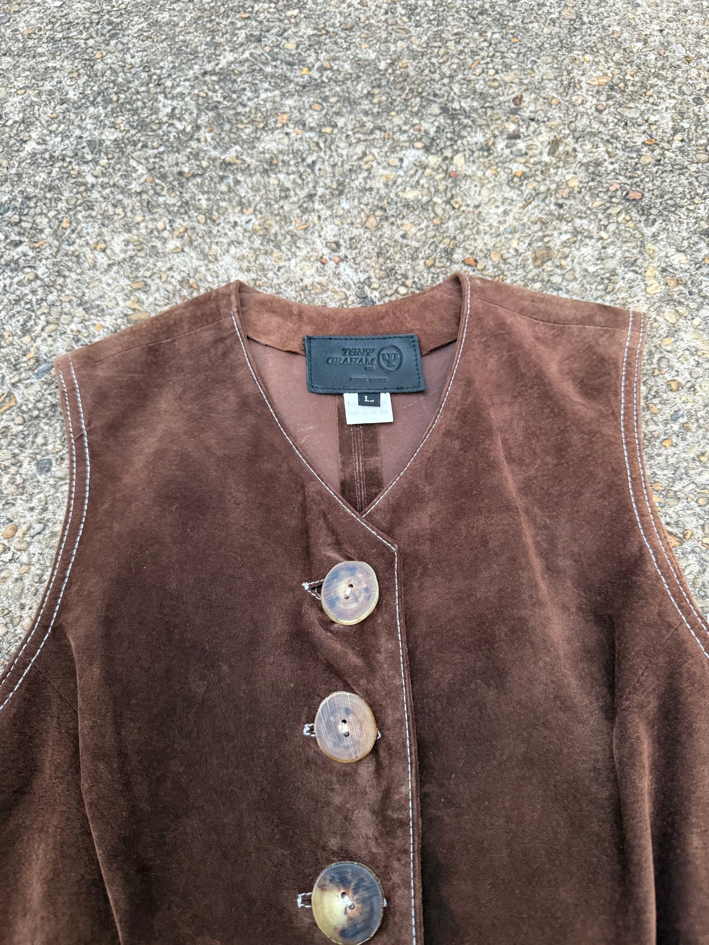 Tony Graham Vintage Suede Vest