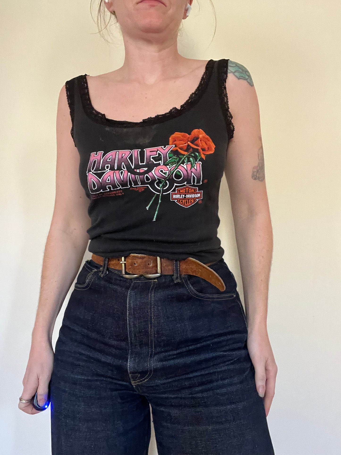 Vintage Harley Rose Tank