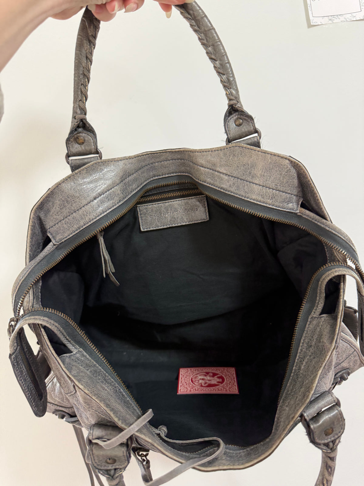 Vintage Dusty Blue Balenciaga City Bag