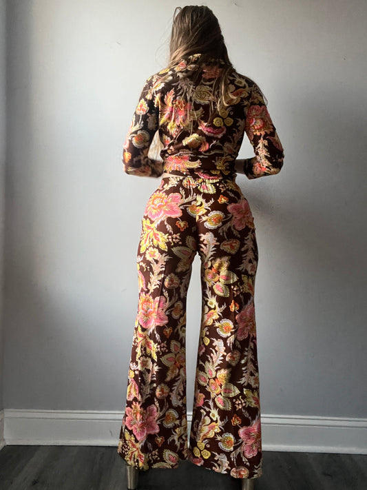 1970s 2 Piece Floral Set