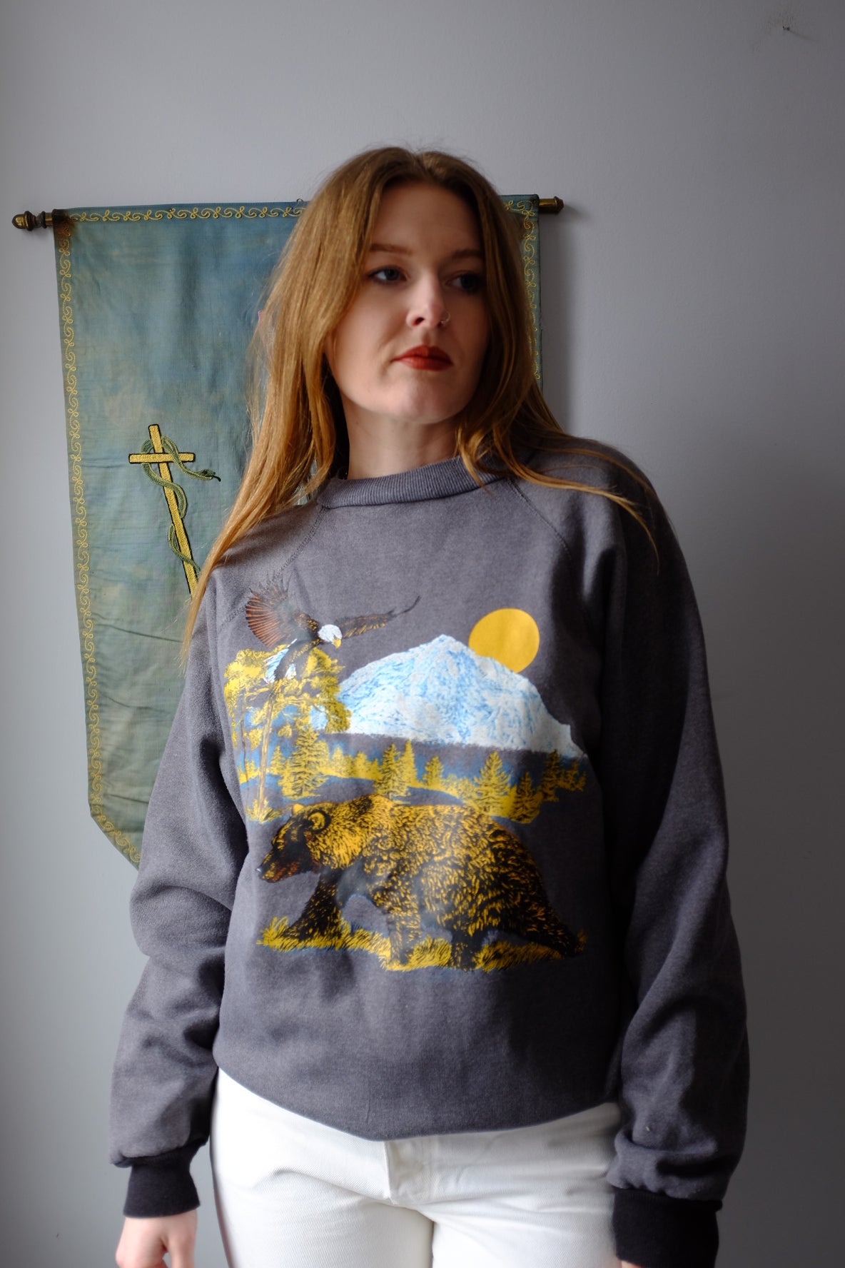 1980s Nature Crew Neck XL