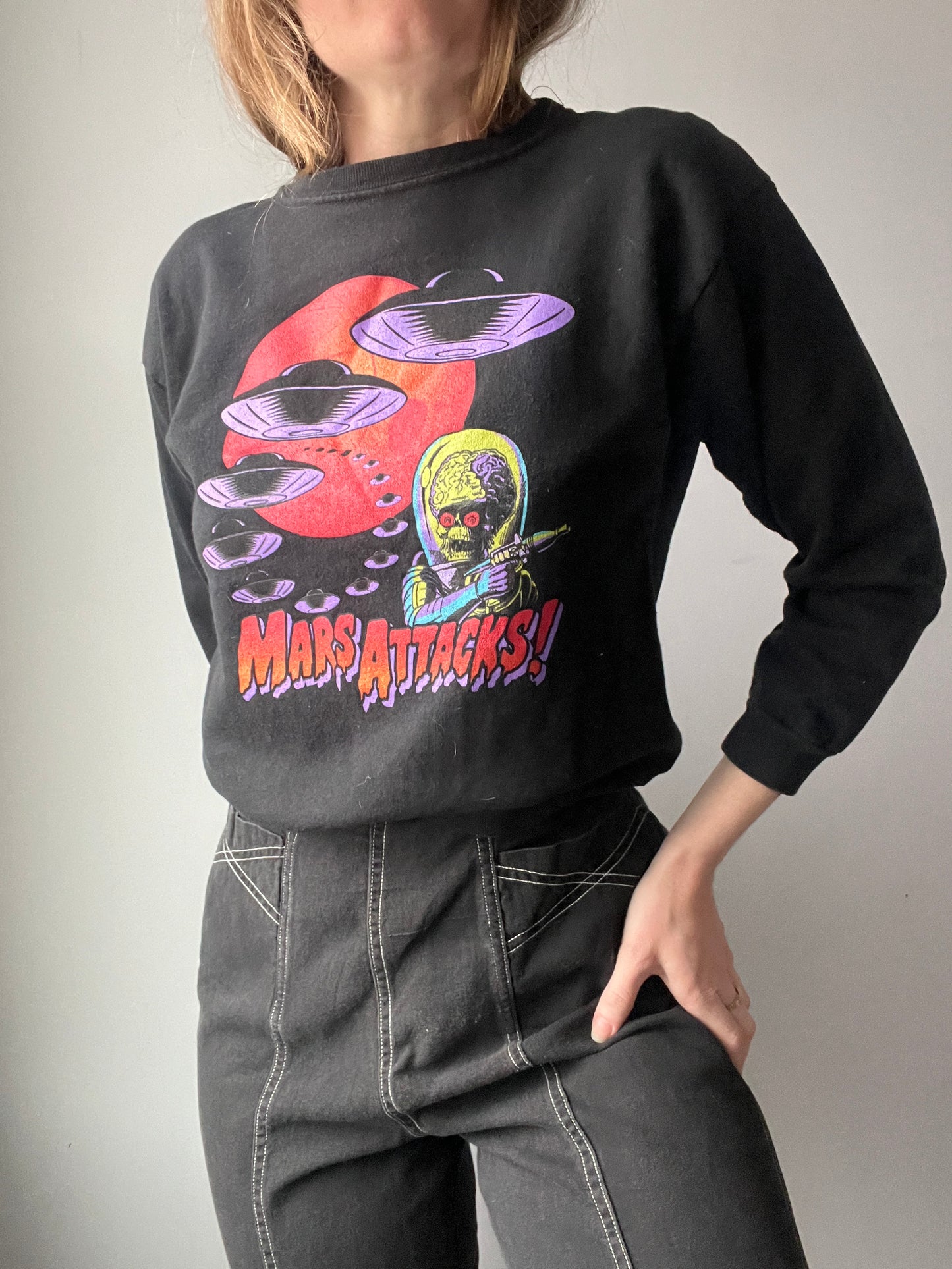 Rare Vintage 1995 Mars Attacks Crew Neck S